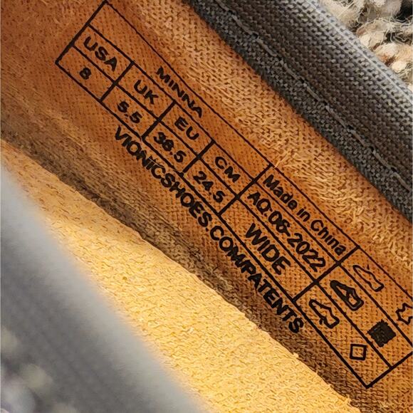 Vionic Minna 8W Pewter Snake Skin Ballet Flats Round Toe Vio-Motion Arch Support - Picture 8 of 8